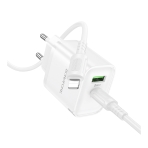 Купити Мережевий Зарядний Пристрій Borofone BA83A 1USB-C/1USB PD/QC 20W+Type-C to Lightning, 4