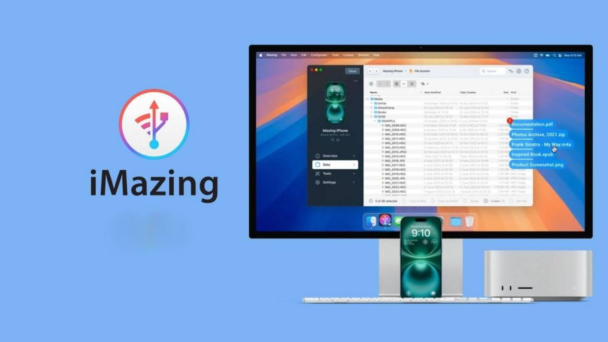 Логотип и дизайн интерфейса программы iMazing